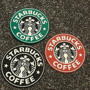 3 silicone starbucks coaster.